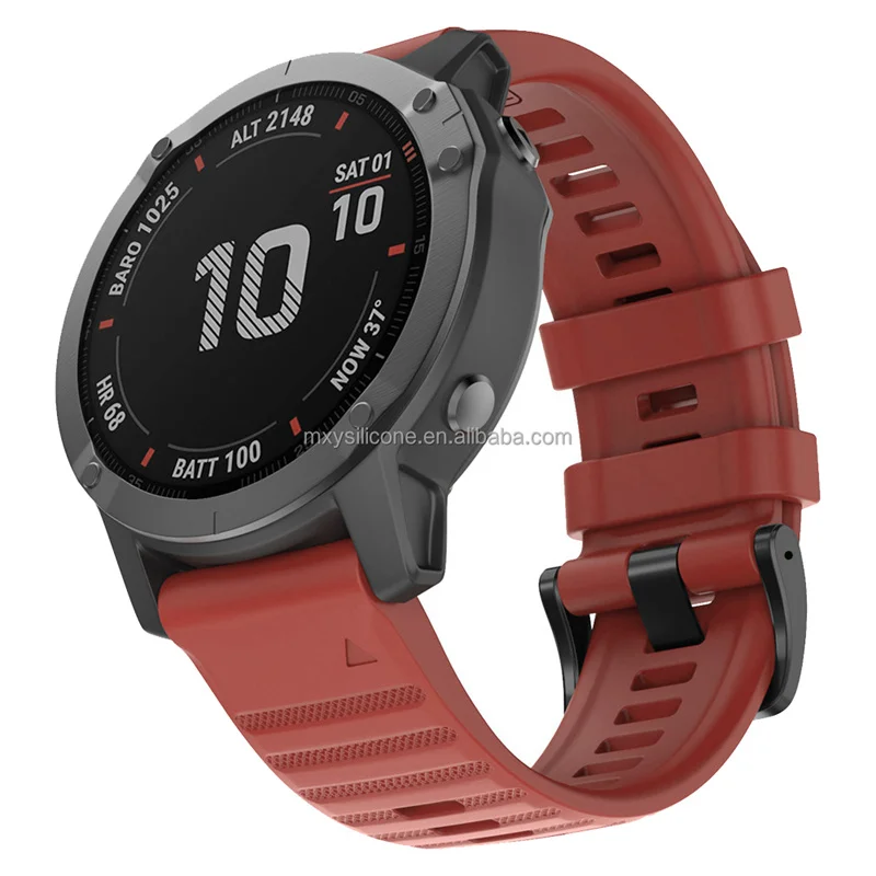 Быстросъемный силиконовый ремешок 26 мм для Garmin Fenix 7 7X Solar Sapphire 6 6X Pro 5 5X