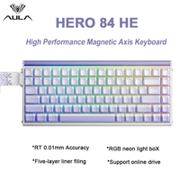 AULA HERO84 HE Wired Mechanical Keyboard Music Rhythm RGB Gaming Keyboard 8K Return Magnetic Switch High Performance Keyboard