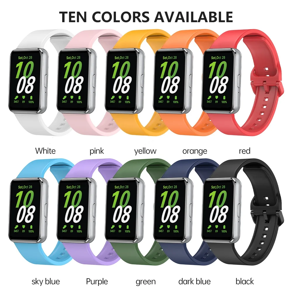 IPANWEY-Pulseira de Silicone para Samsung Galaxy Fit 3, Correia Esportiva Impermeável, Fácil de Substituir Pulseira De Relógio