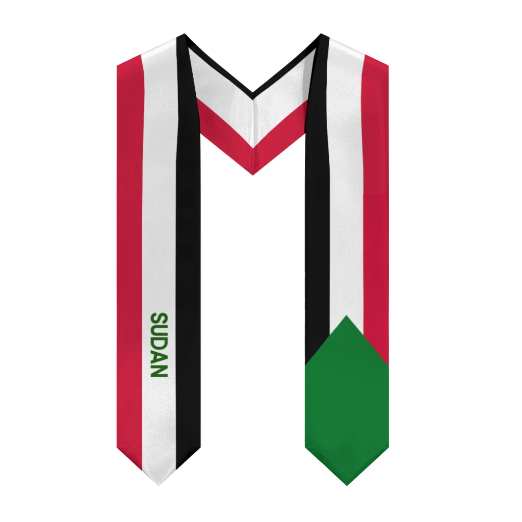 

More design Graduation shawl Sudan Flag & United States Flag Stole Sash Honor Study Aboard International Students