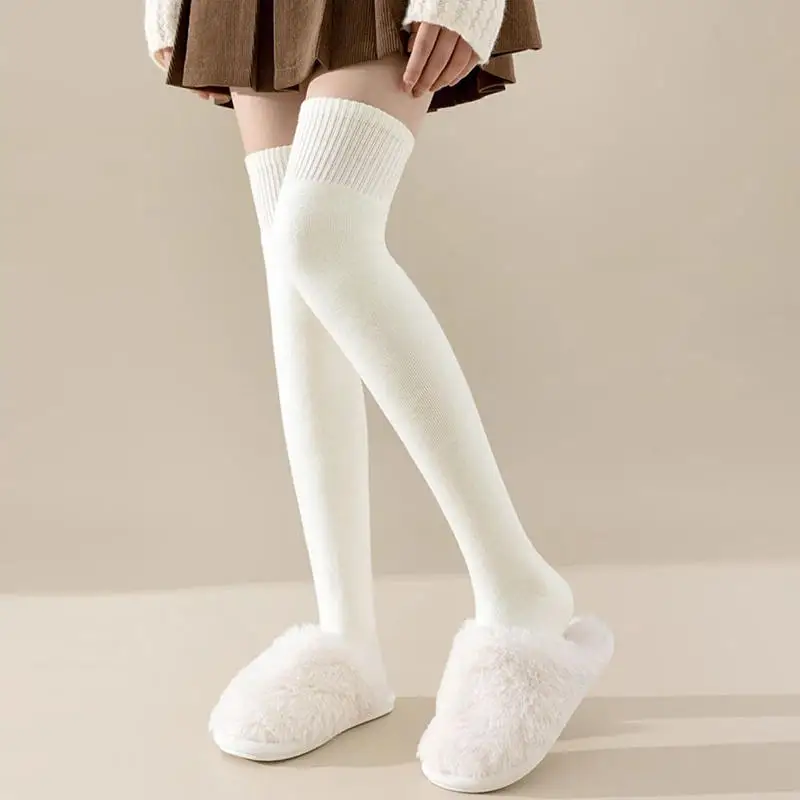Cashmere Tall Socks Women's Fuzzy-Lined Plush Cozy Winter Hosiery Leg Covers Over-Knee Socks Bestseller Warm Thick Stockings image 5