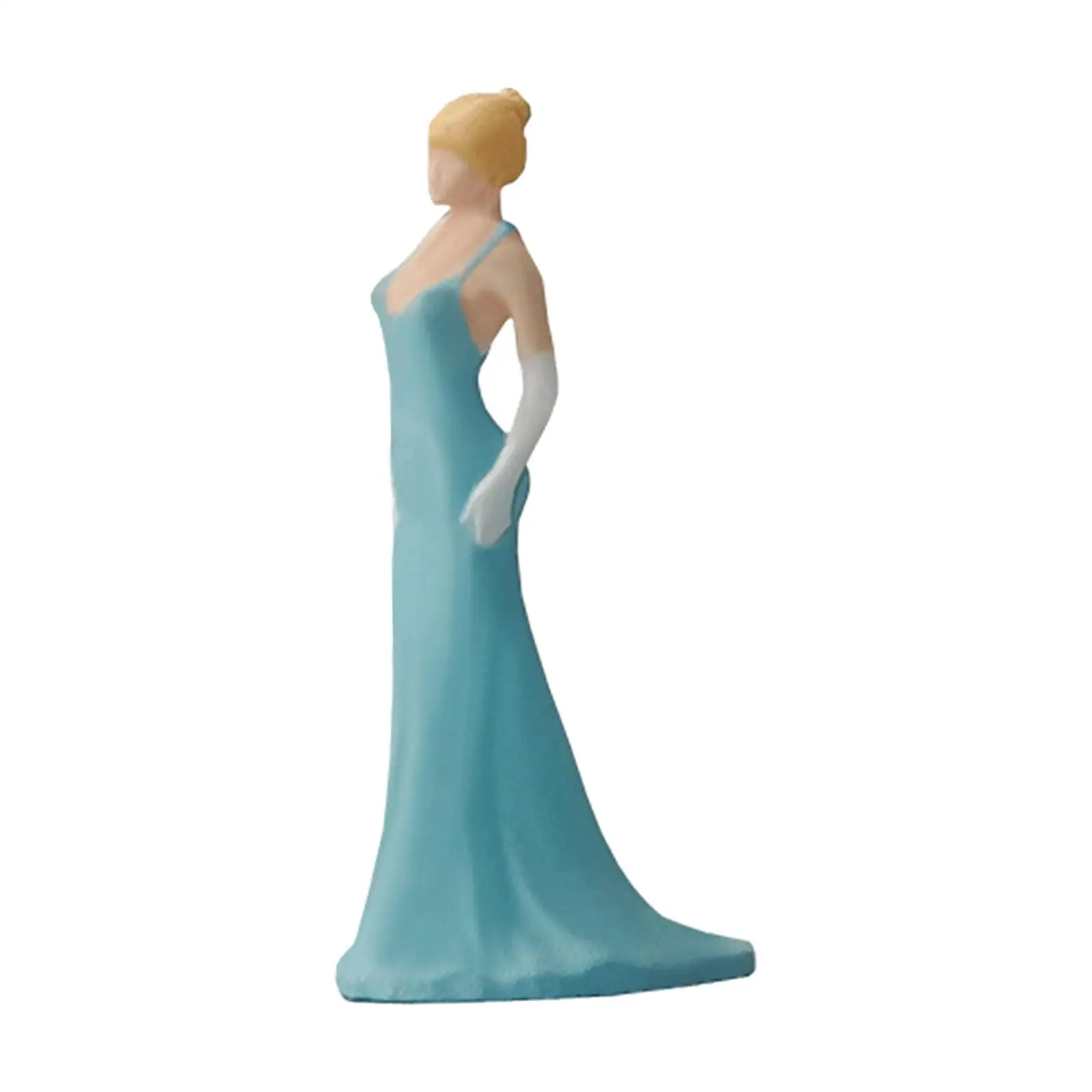 1:64 Woman wearing Evening Dress Model People Figure Layout Painted Figures for