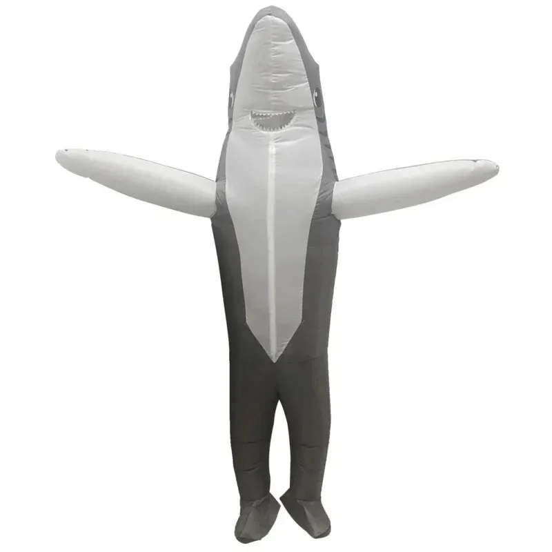 New gray shark inflatable anime cosplay costume Halloween party costume fancy dress for adult unisex man newly play