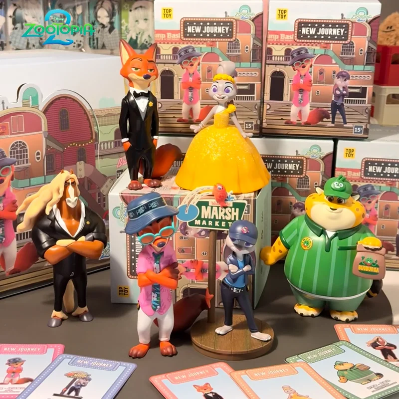 

Zootopia 2, новая серия Journey, слепая коробка, фигурка, милые мультяшные украшения, модель игрушки, кукла Ника Джуди, загадочная коробка, игрушка, подарки
