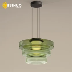 LED Luxury Glass Pendant Light Adjustable Hanging Chandelier Kitchen Island Pendant Lamp For Living Room Bedroom Dining Lighting