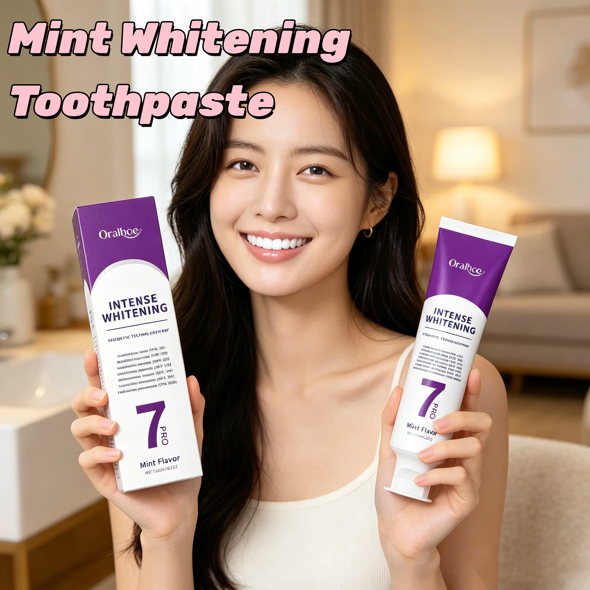 Natural Cooling Mint Teeth Whitening Toothpaste Deep Clean Plaque Yellow Teeth Remover Fresh Long Lasting Breath Daily Oral Care