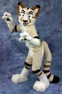 Beige White Long Fur Husky Brown Fursuit Fox Dog Mascot Costume Halloween Furry Suit Cartoon Outfits Halloween Party Dress Up