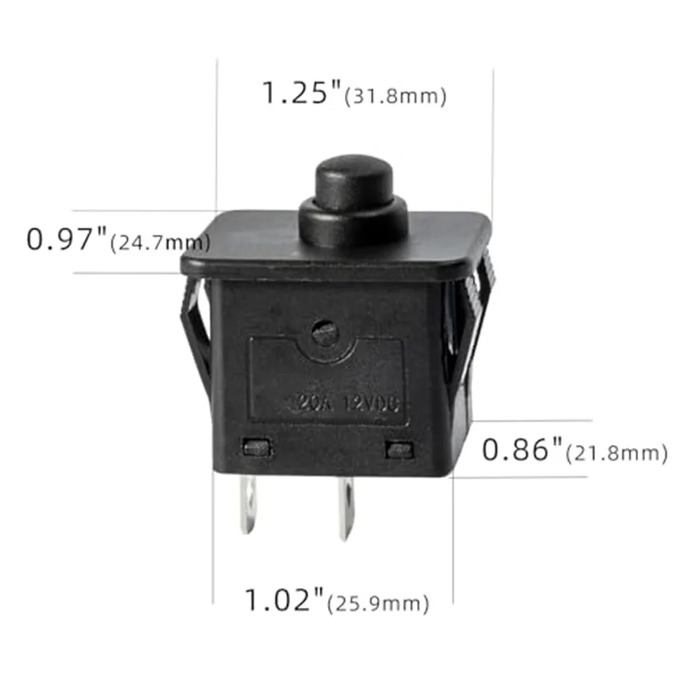 Black Foot Pedal Switch Replacement Pedal Switch For Toys for accelerator Pedal 2 Pin Connection 20 Amps Rated Current
