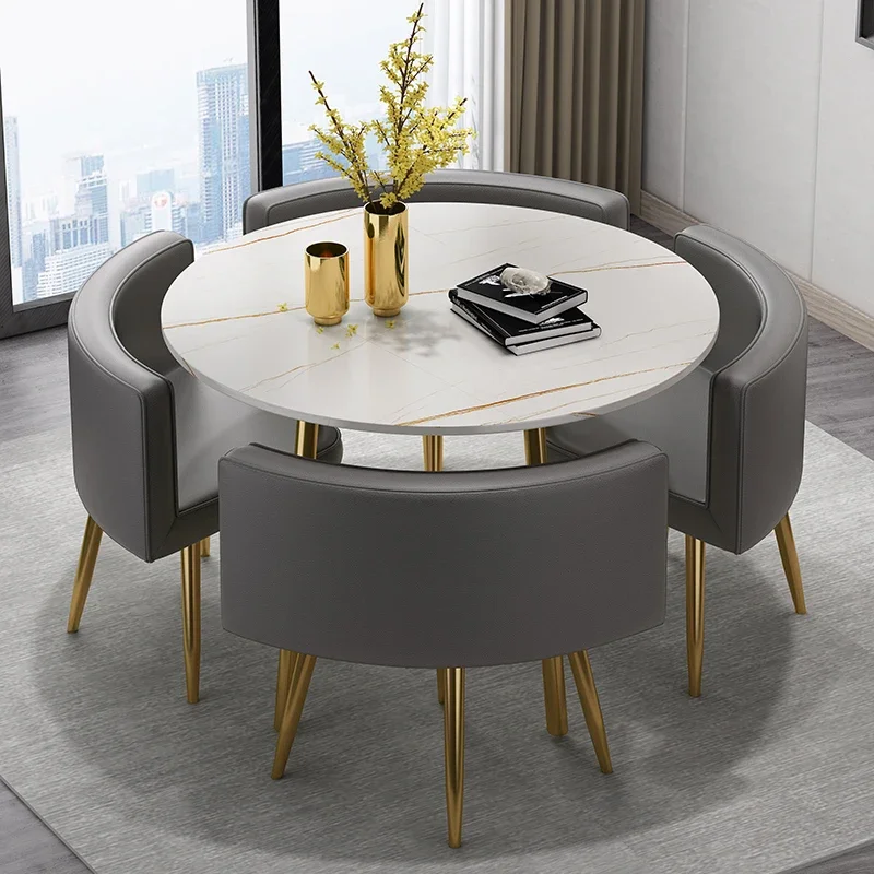 

Accent Simple Dining Room Sets Apartment Mobile Luxury Nordic Dining Room Sets Modern Lounge Esstisch Minimalist Furnitures