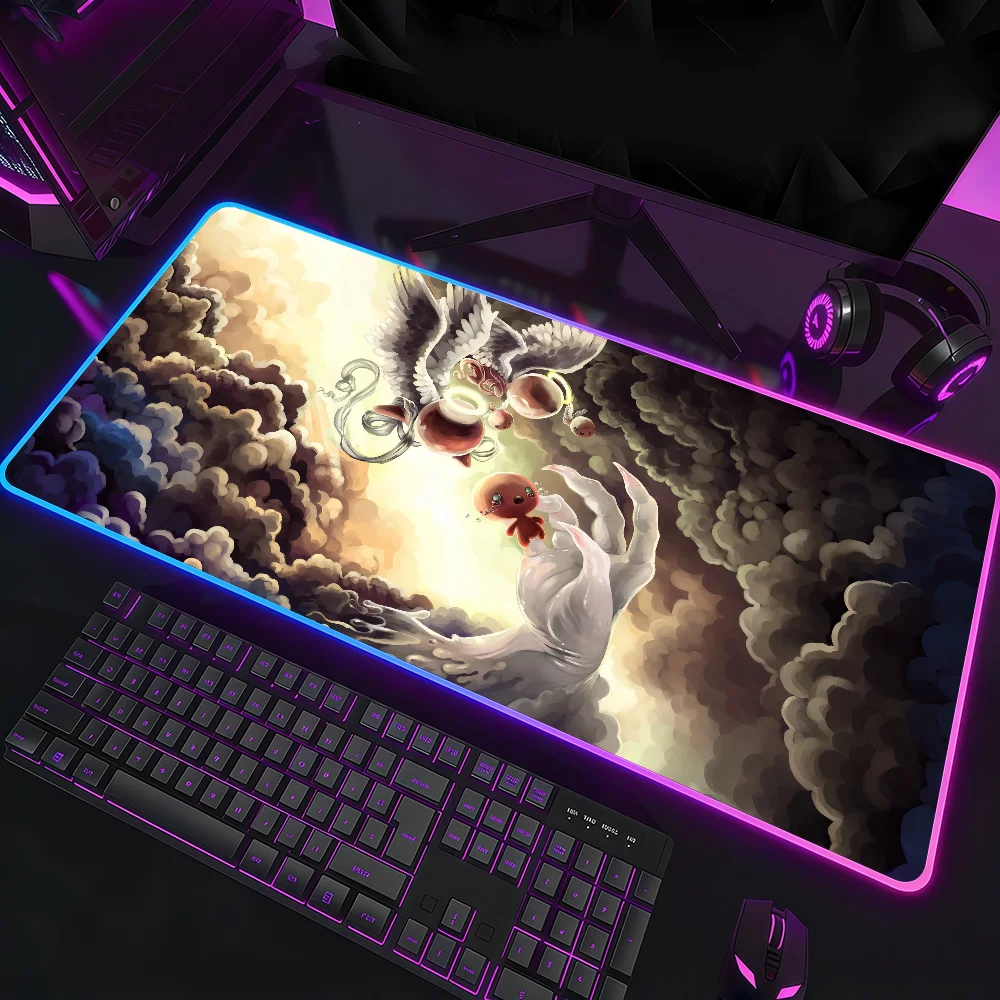 Game The Binding Of Isaac Mouse Pad RGB LED Light Colorful Game Keyboard Non-slip Cover Desk-mat Surface Waterproof