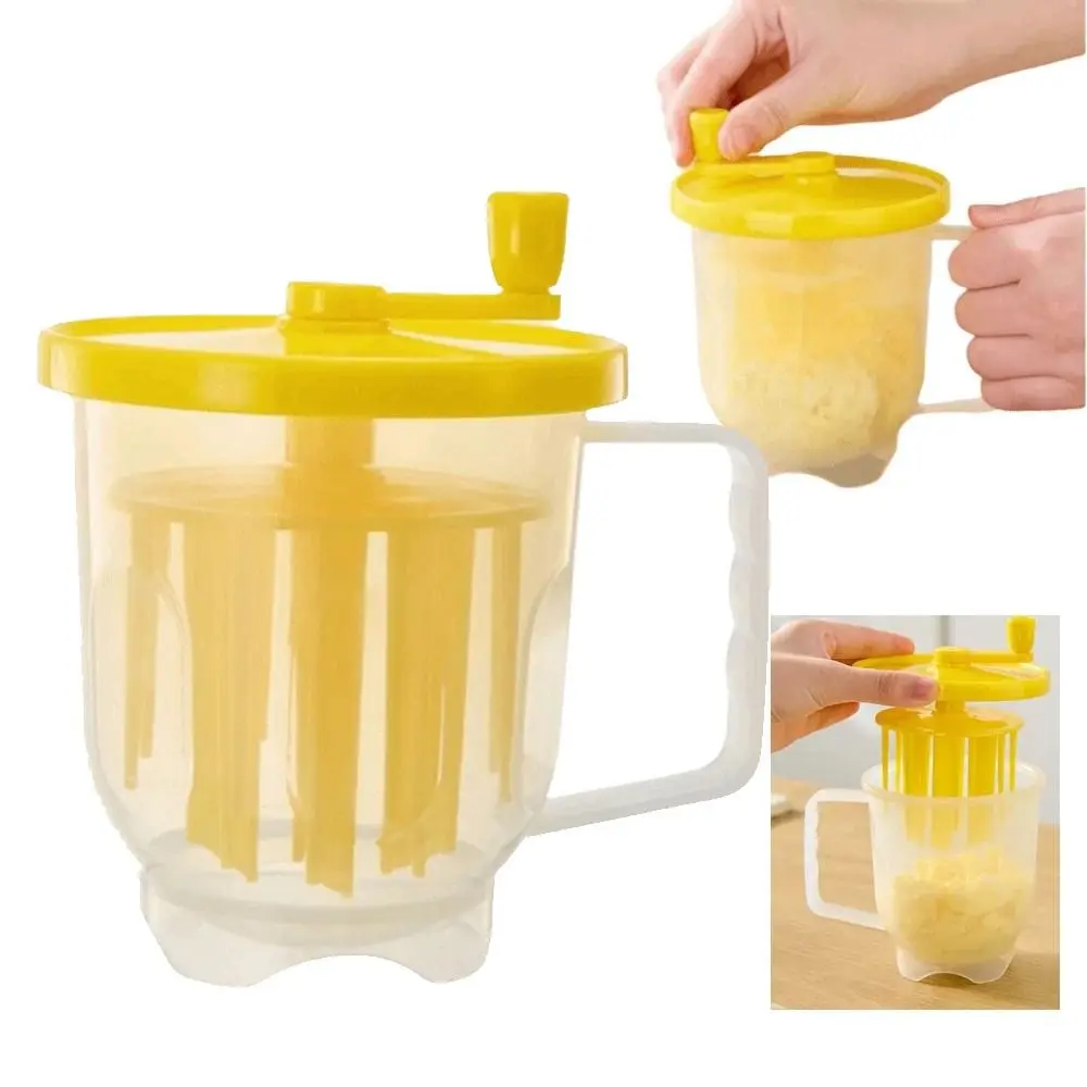 

Microwave-Safe Egg Beater Measure Cup Non-Stick Quick Cooking Microwave Mixing Cup Hand-Cranked Operation Portable