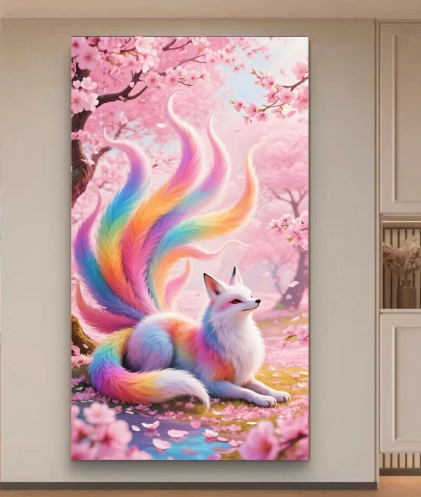 

14CT 9ct 60x90 см красочная лиса вышивка DIY наборы с принтом вышивка крестиком набор для рукоделия домашний декор поделки с иглами