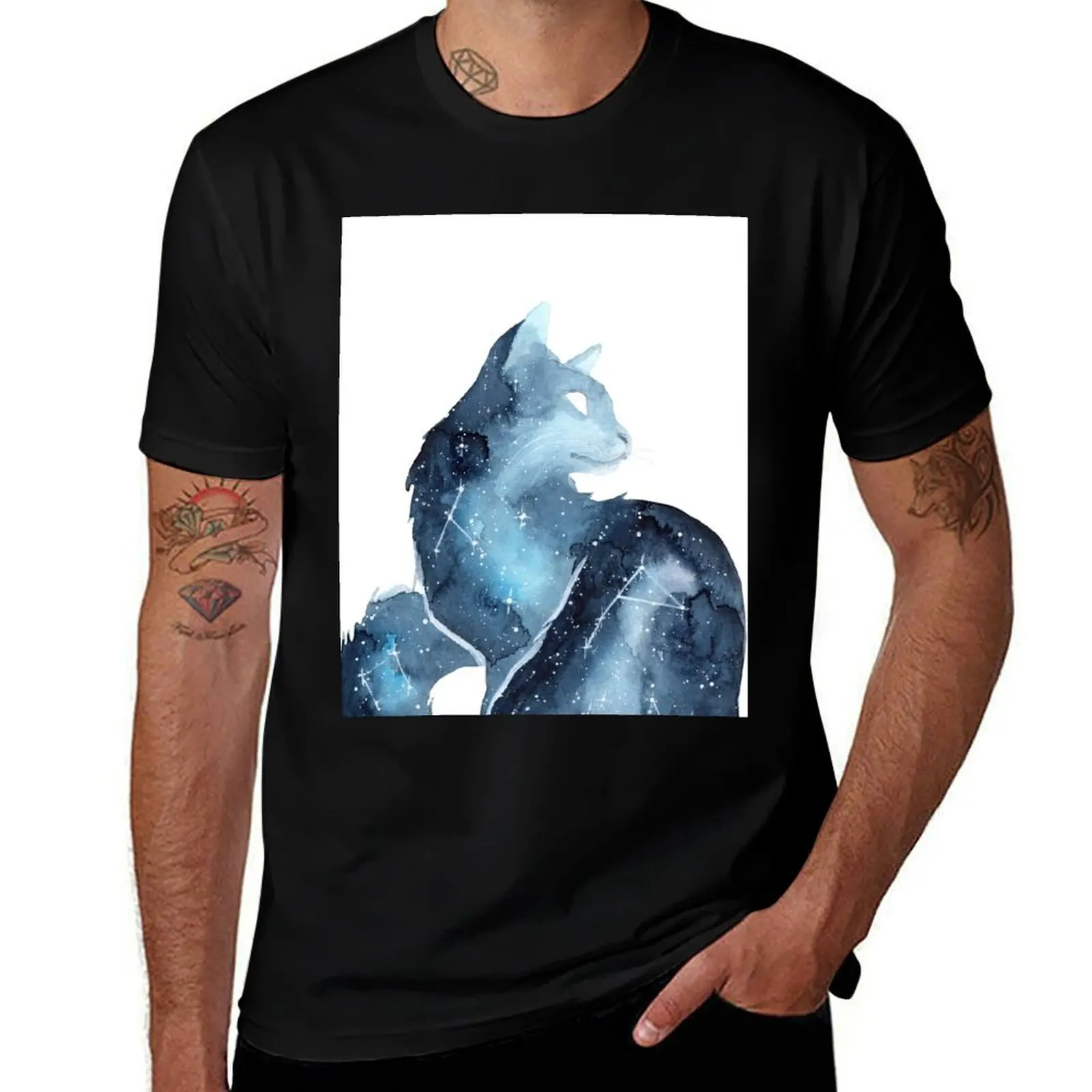 

Galaxy Cat T-Shirt summer clothes graphic shirts anime clothes quick drying mens designer t shirt