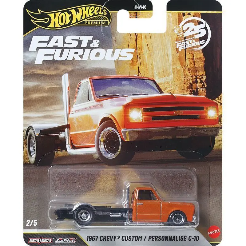 Original Hot Wheels Premium Car Fast & Furious 25th Anniversary Toy Boy 1/64 Diecast Mazda Chevy Honda Chevelle Lamborghini Gift