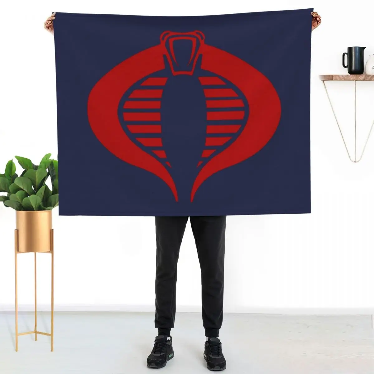 Cobra Gi Joe Logo Throw Blanket Fluffy Cozy Throw Blanket for Home Decor
