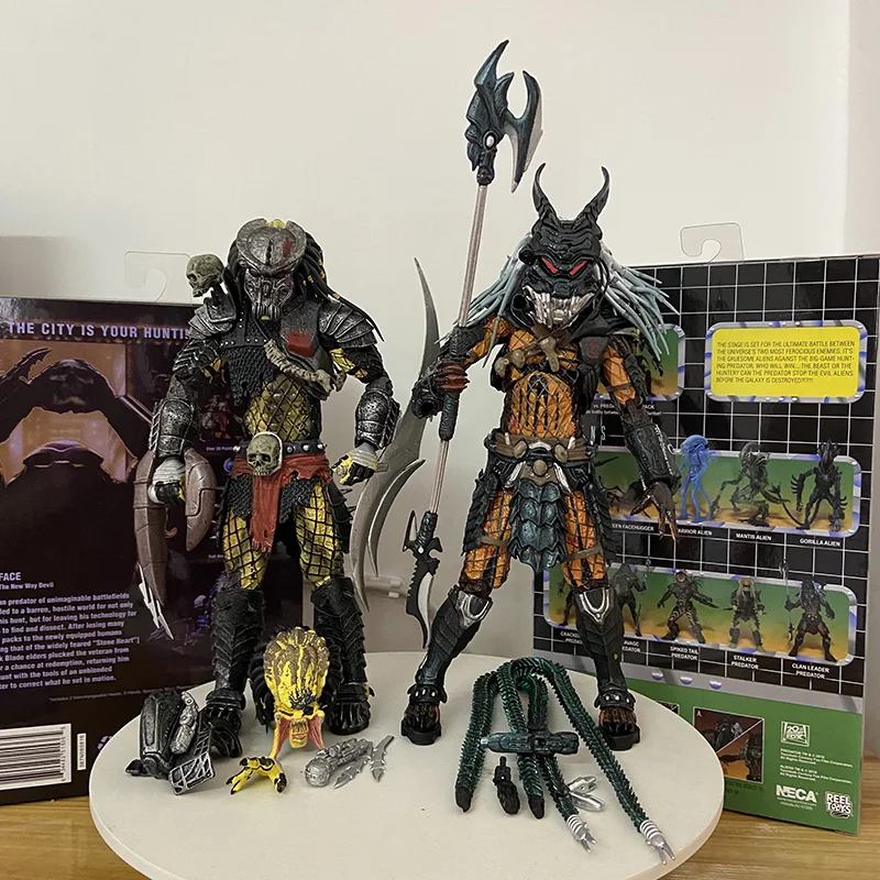 NECA Scarface Predator Concrete Jungle Action Figure Warrior Hunter Chief Alien VS Predator Deluxe Collectable Toy Gift