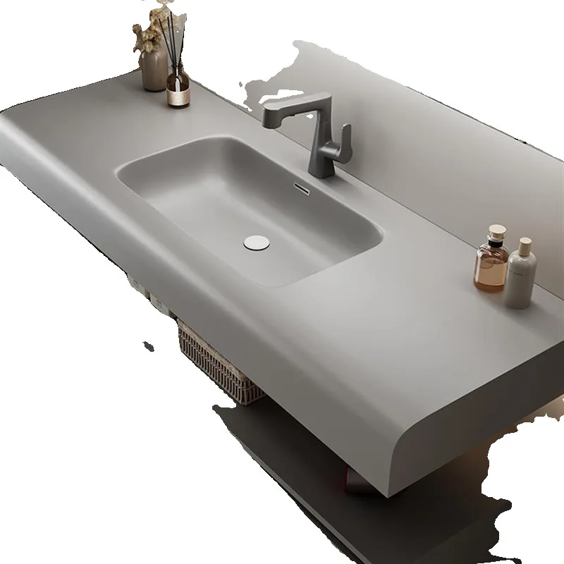 

Rounded corner bathroom cabinet combination washbasin