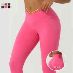 Women Sports Leggings Buttery Soft V-Shaped High Waist Yoga Pants Breathable Quick Dry Running Tights Workout Sportswewear