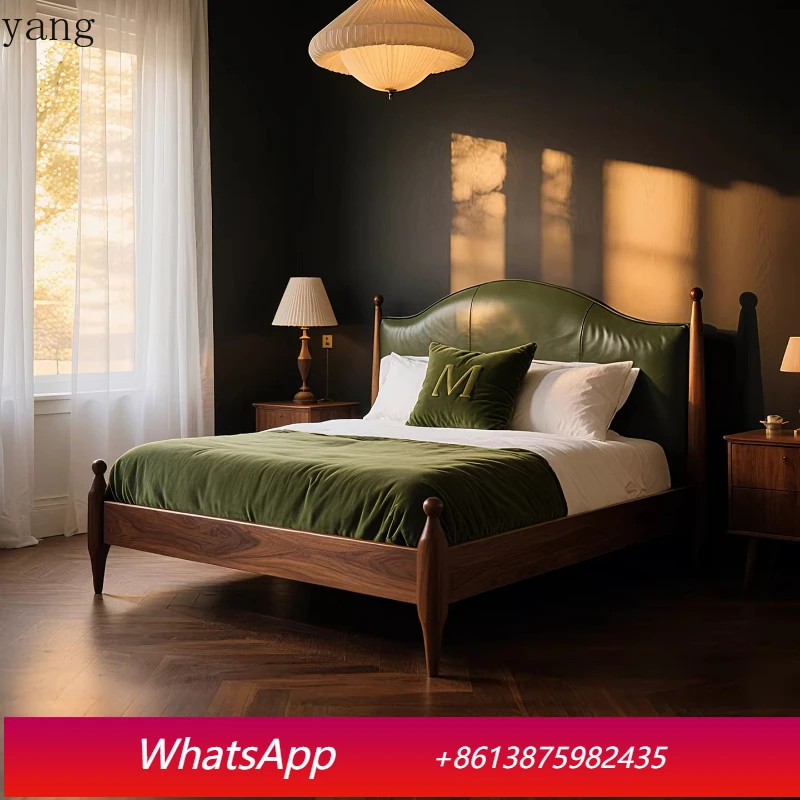 

LMM medieval style solid wood bed household bedroom 1.5 meters master bedroom high-end double bed