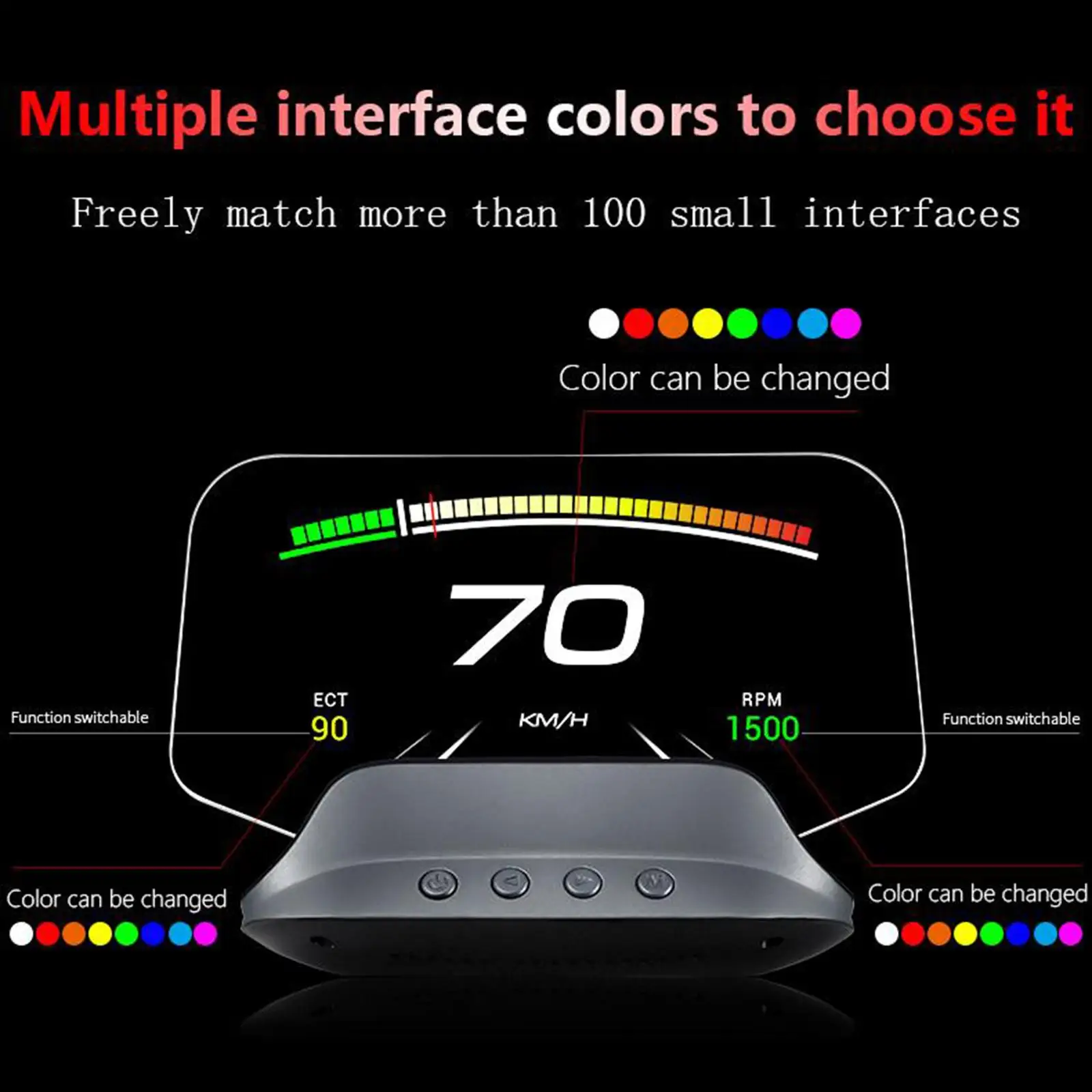 

Obd2 Car Hud Gps Speedometer Electronic Dashboard Display Universal Auto Gauge for Driving Data Monitoring