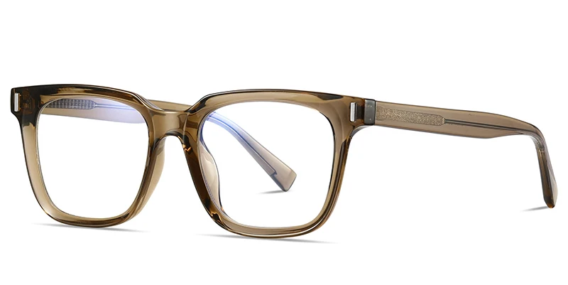 Kachawoo Anti-Blue Light Glasses TR90 Acetate Square Transparent Gray 8