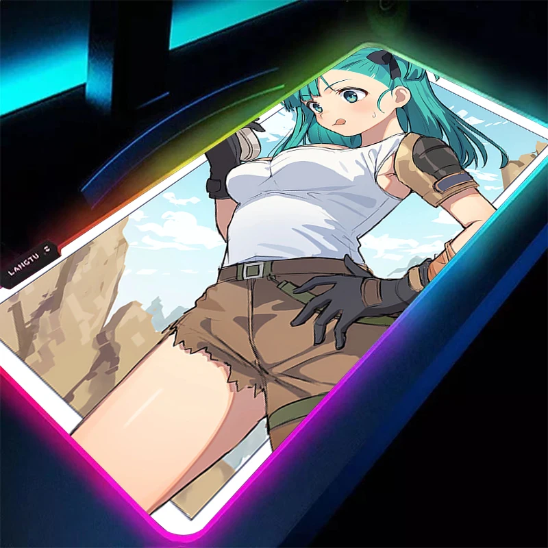 

LED Mouse Pad DBZ Dragon Ball Bulma gaming accessories Computer keyboard Designed specifically for e-sports Cabinet RGB Mousepad