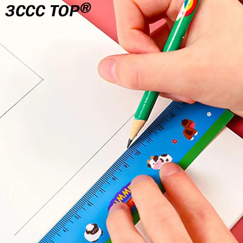 5Pcs/set Portable Stationery Set Cartoon Pencil Ruler Sharpener Eraser Set Gift For Kids School Office Writing Prize Stationery