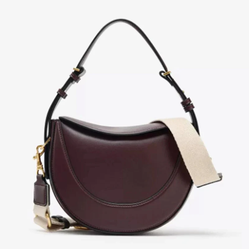 

2025 Autumn New Women's Bag Crescent Bag Premium Underarm Bag Fashionable and Versatile Single Shoulder Crossover Saddle Bag