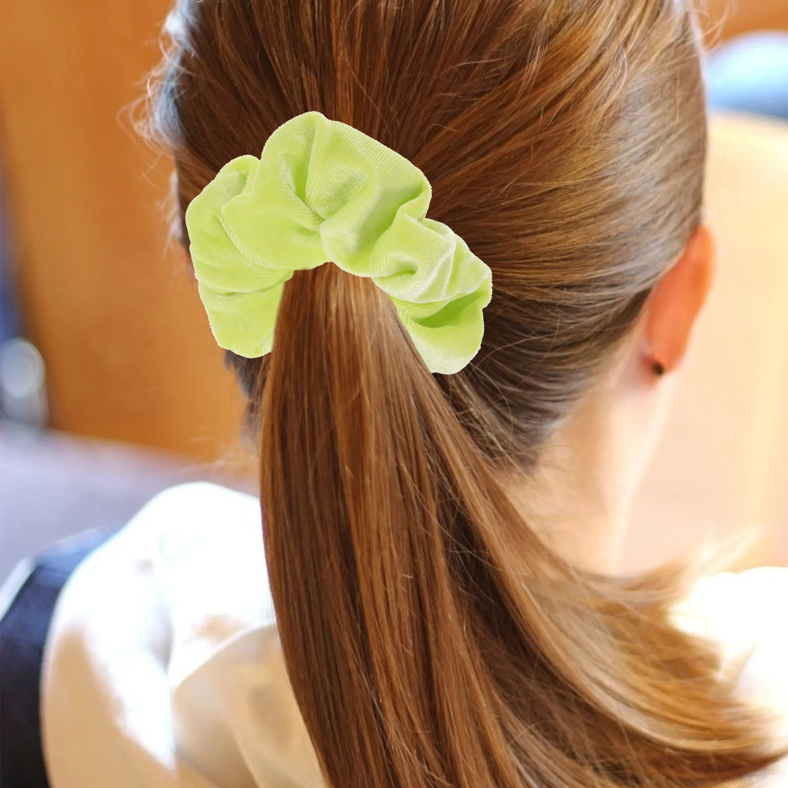 

4Pcs Fluorescent Hair Scrunchies Elastic Women Hair Ties Ponytail Holders Bulk Wedding Dating Party Ceremonies Daily