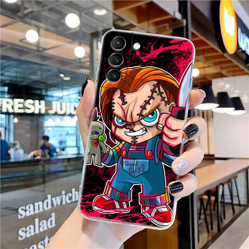 Chuckys Doll Childs-play-3 Horror Funda For Samsung S24 S23 S22 Ultra 5G Case For Galaxy S21 S20 FE S24 S23 Plus S10 Clear Cover
