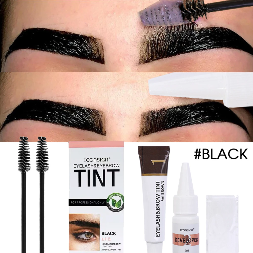 Set di tinture per sopracciglia professionali Waterproof Long Lasting sopracciglia Tint Dye rinforzatori semipermanenti crema Eye Brow Color Gel Makeup