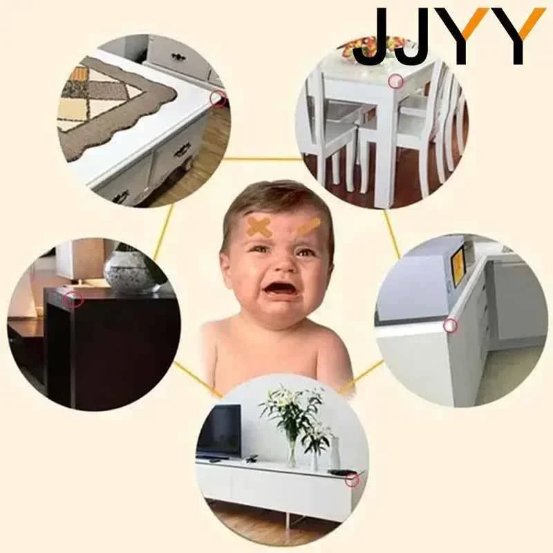 JJYY 4PCS Silicone Table Corner Protectors Soft PVC Edge Guards for Elderly Children Safety Anti-collision Cushions