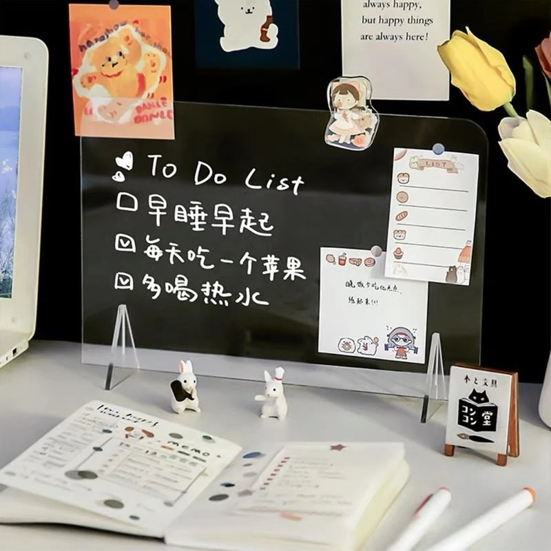 W89C Acryl -memo tablet Wisbare bord whiteboard bureau decoratie voor het doen lijst