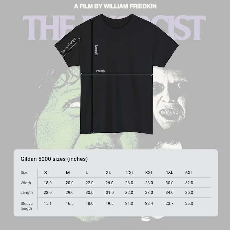 Camiseta The Exorcist, regalo clásico para fanáticos de la película de terror, camiseta con gráfico de Halloween aterrador, diseño vintage desgastado, oculto espeluznante