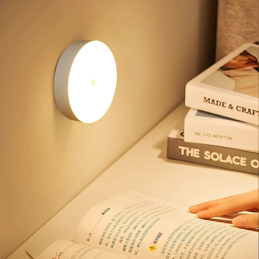 

LED Smart Human Body Sensor Night Lamp Emergency Automatic Lighting USB Charging Lamp Wireless Magentic Suction Use Night Light