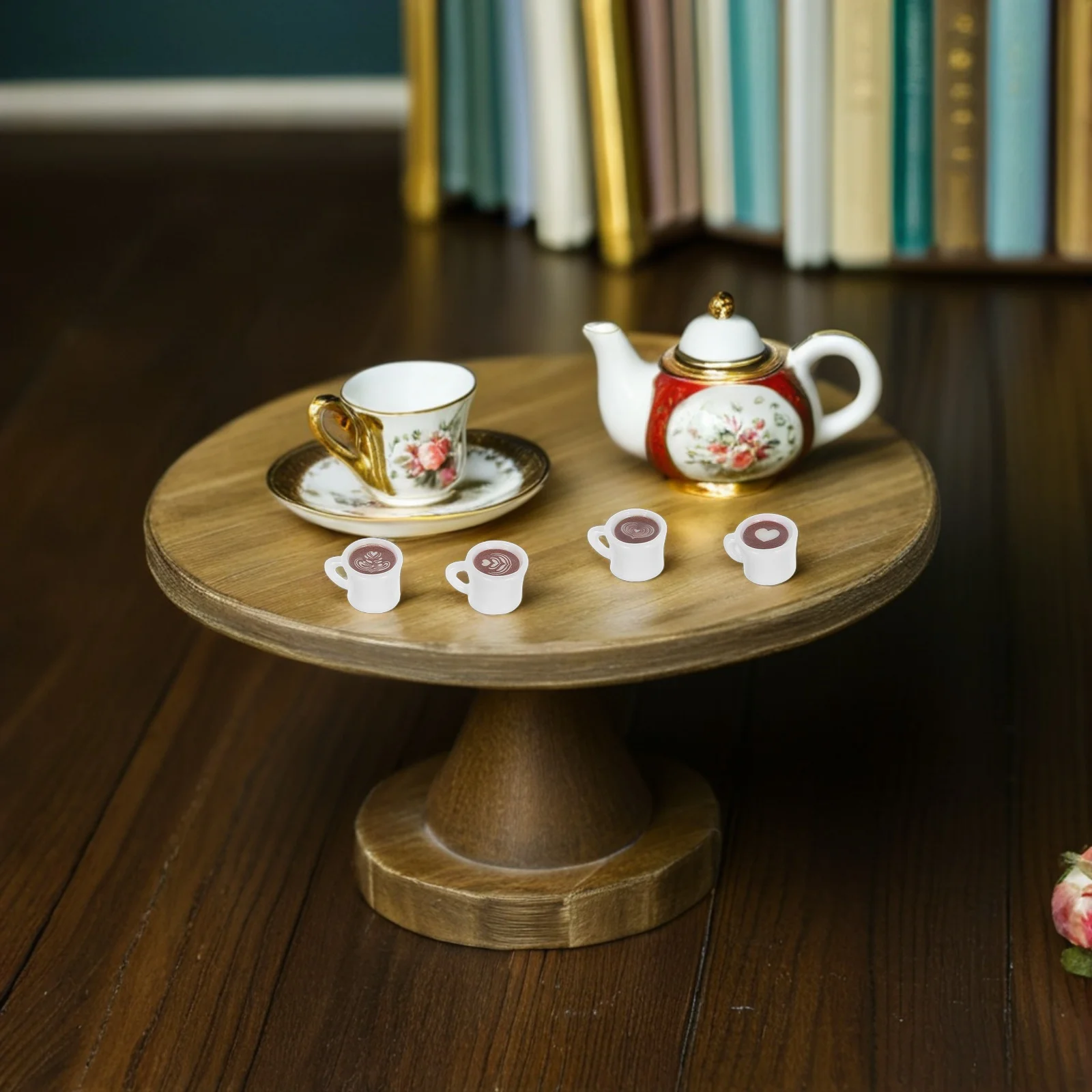 

25 Pcs Cartoon Coffee Cup Ornaments Charm Charms Handmade Figurine Mugs Cups Resin Pendant Decoration Themed