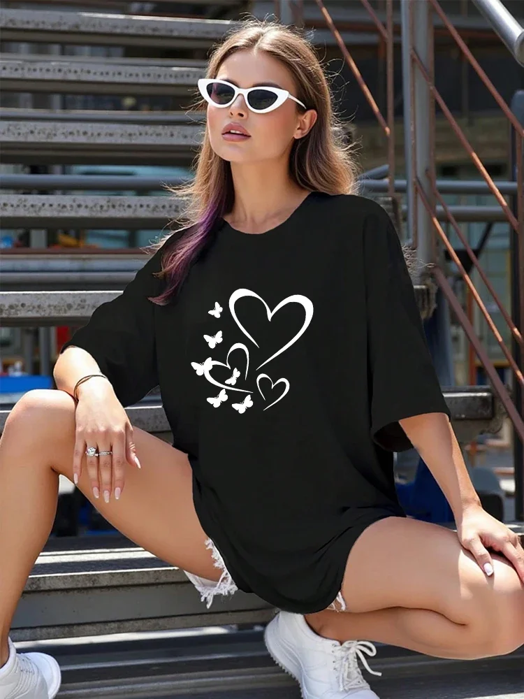 2026 Womens T-shirt  Print Casual O-neck Short Sleeve Outdoor Sports Jogging Tops Summer Hot Sales Streetwear Tees