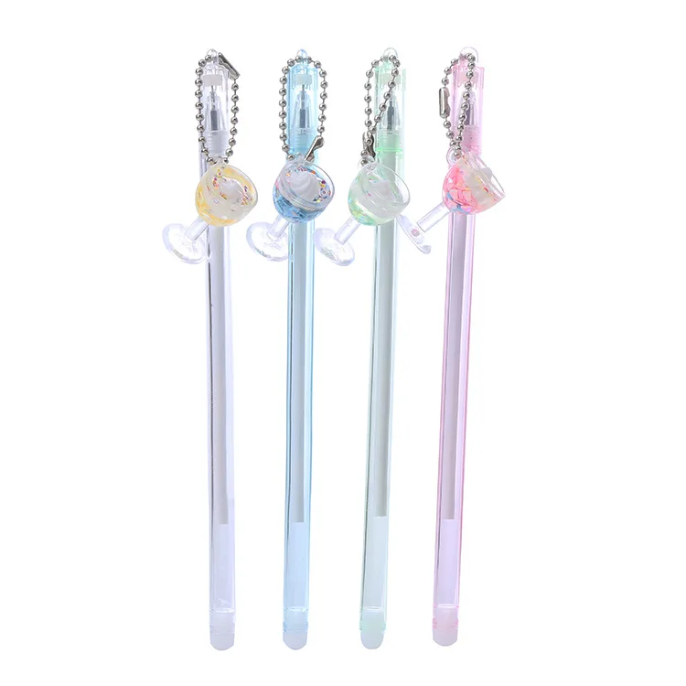 36PCS Cute Ice Cream Goblet Pendant Pen High Value Student Fountain Pendant Neutral Office Stationery Signature