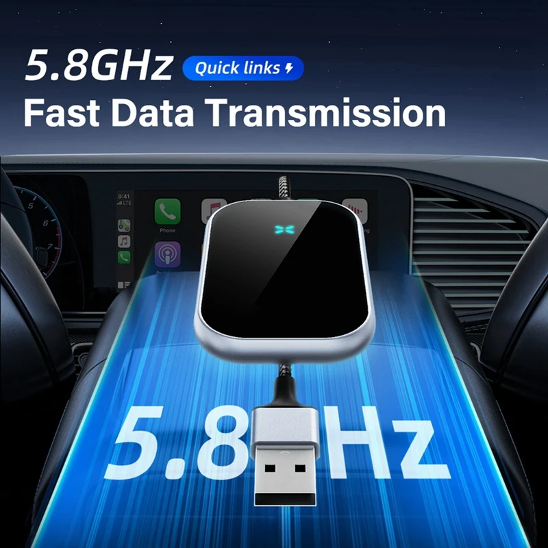 Wireless Carplay Adapter Convert Wired Carplay To Wireless Carplay Adapter For Iphone IOS 10+ And For Android Auto