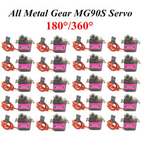 MG90S Servo 1/2/4/10/20/50 Pcs All Metal Gear 9g SG90 Upgraded Version For Helicopter Plane Boat Car Trex 450 RC Robot 180 360