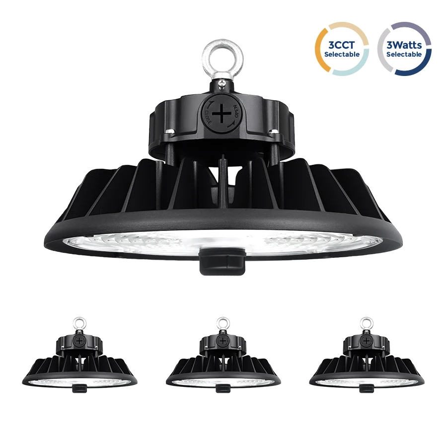 

Склад 4000K 5000K НЛО High Bay Light Коммерческое освещение с высоким люменом Промышленный осветительный прибор High Bay