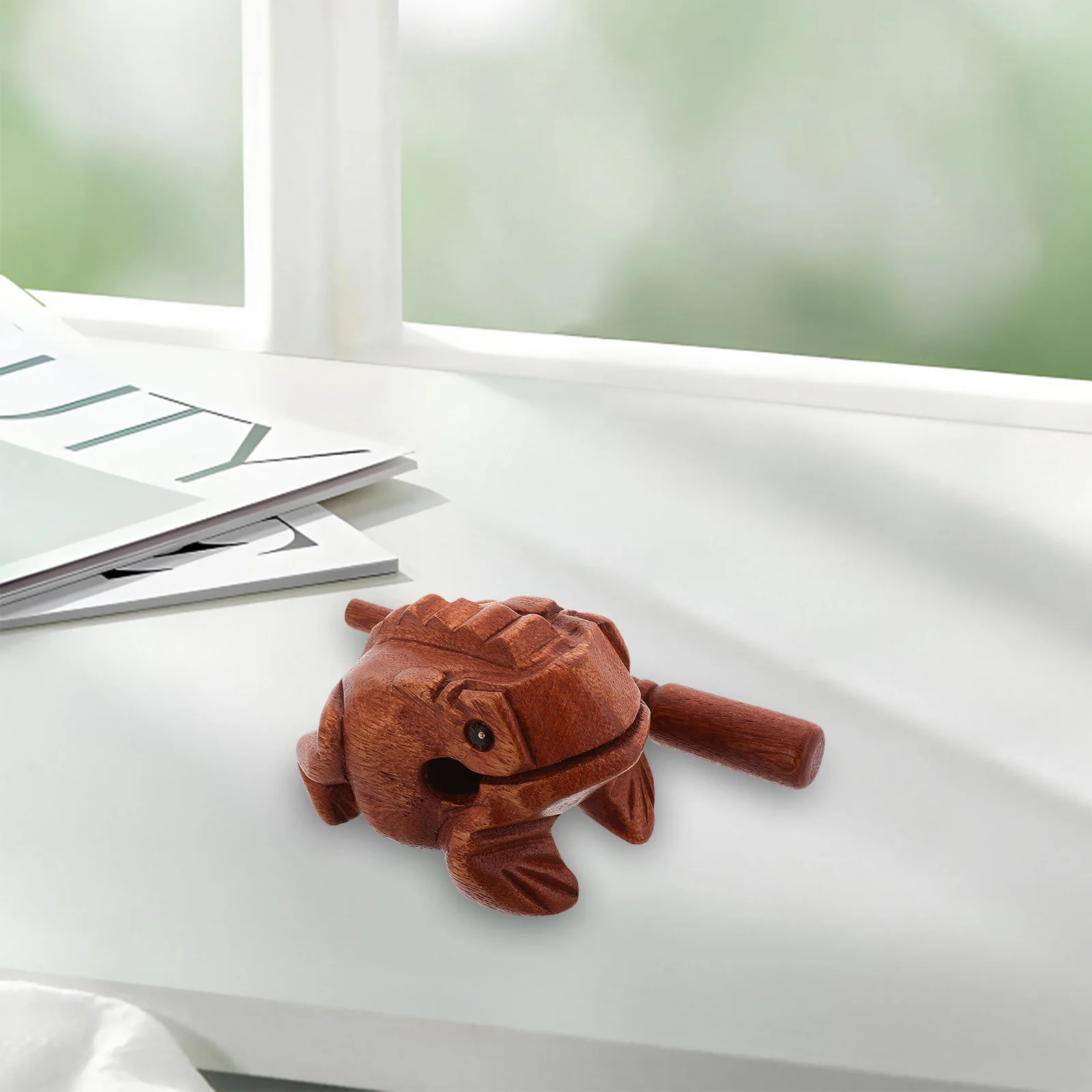 サウンドおもちゃ カエルメーカー 音楽リズムブロック 面白い楽器 ミニ ライトブラウン 子供用