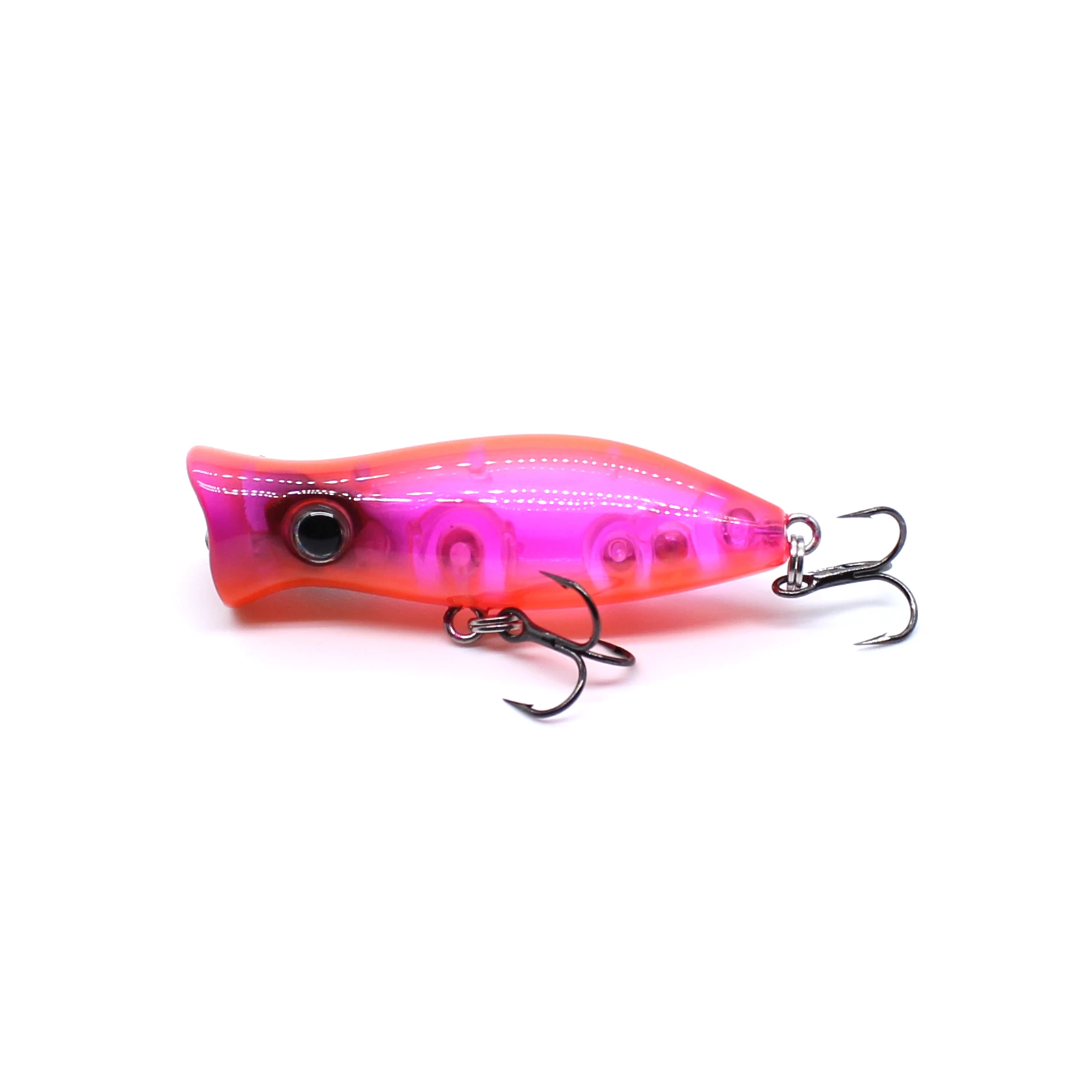 AOCLU-Floating Mini Popper, Hard Bait Wobbler, Topwater Swimmer, UV Coating, Attractiive to Fish, VMC Hooks, Quality, 45mm, 4.0g