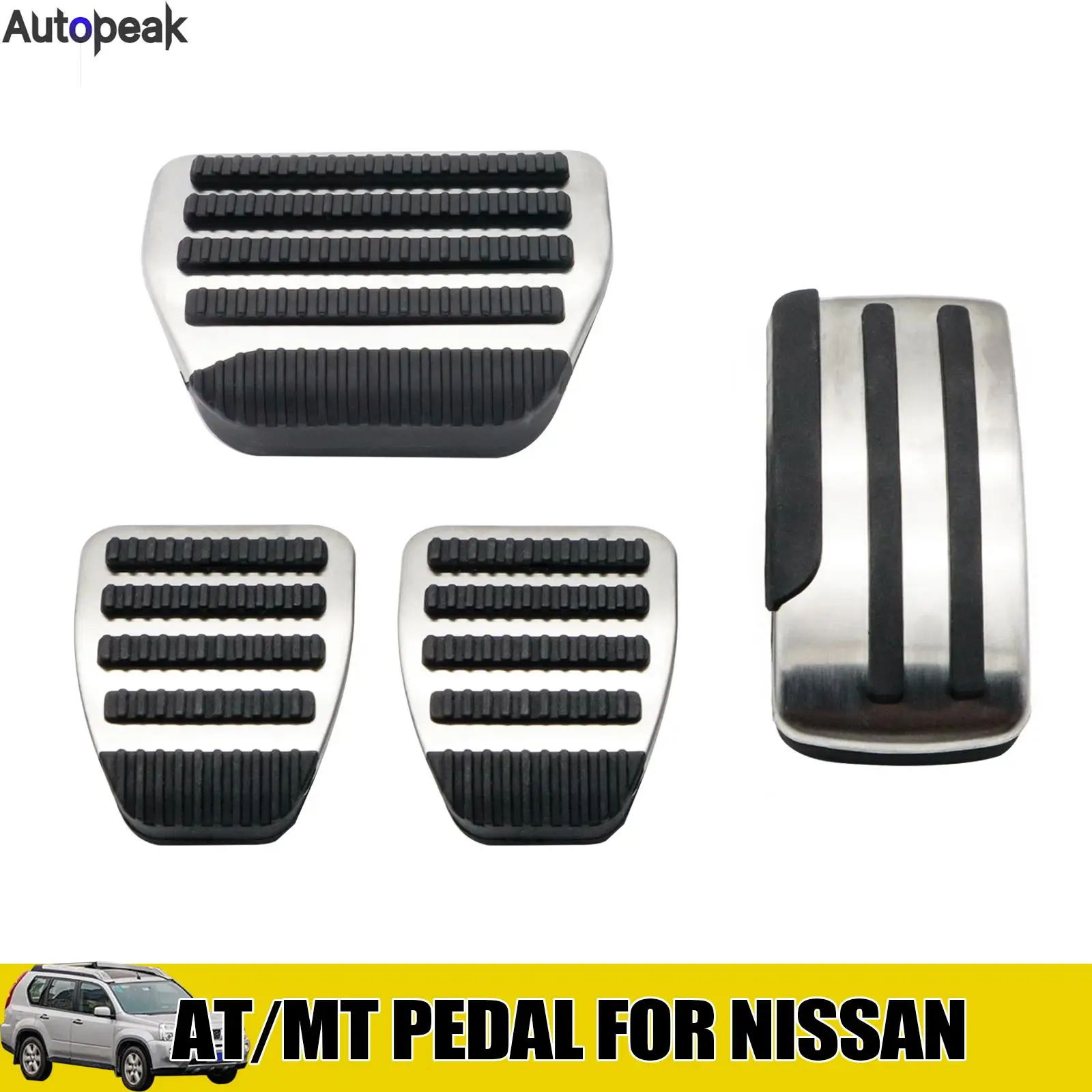 

For Nissan X-Trail T31 Qashqai J10 Pathfinder Patrol Armada Accelerator Brake Clutch Fuel Gas Foot Pedal Cover AT MT Replacement