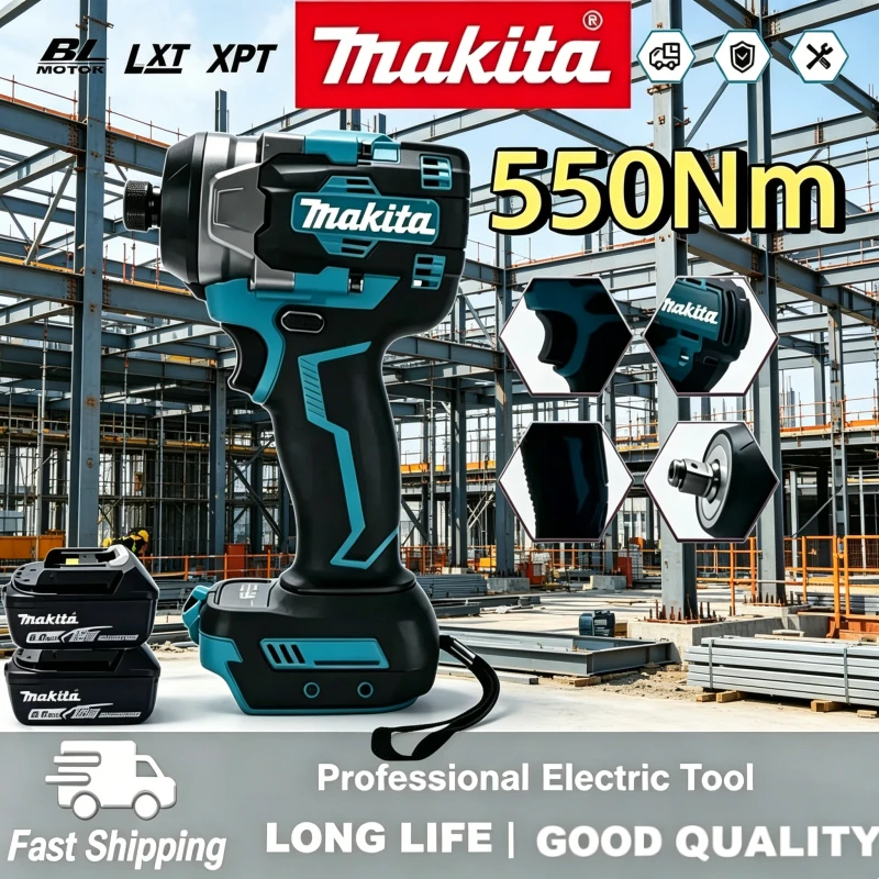 

Makita Cordless Impact Wrench Power Tool for Electrical Equipment Maintenance 550Nm 3500IPM High Concentricity Safe High Torsion