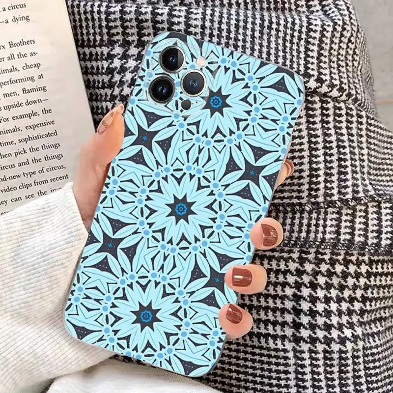 Moroccan Tile Phone Case For iPhone 14 11 12 13 Mini Pro XS Max Cover 6 7 8 Plus X XR SE 2020 Funda Shell