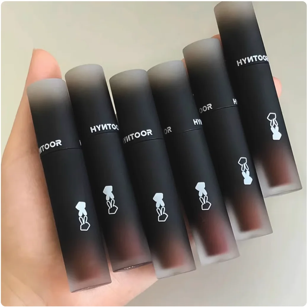 HYNTOOR Reverse Macaron Lip Mud Invisibility Lip Lines Matte Long-lasting Waterproof Lip Tint Velvet Liquid Lipstick Makeup