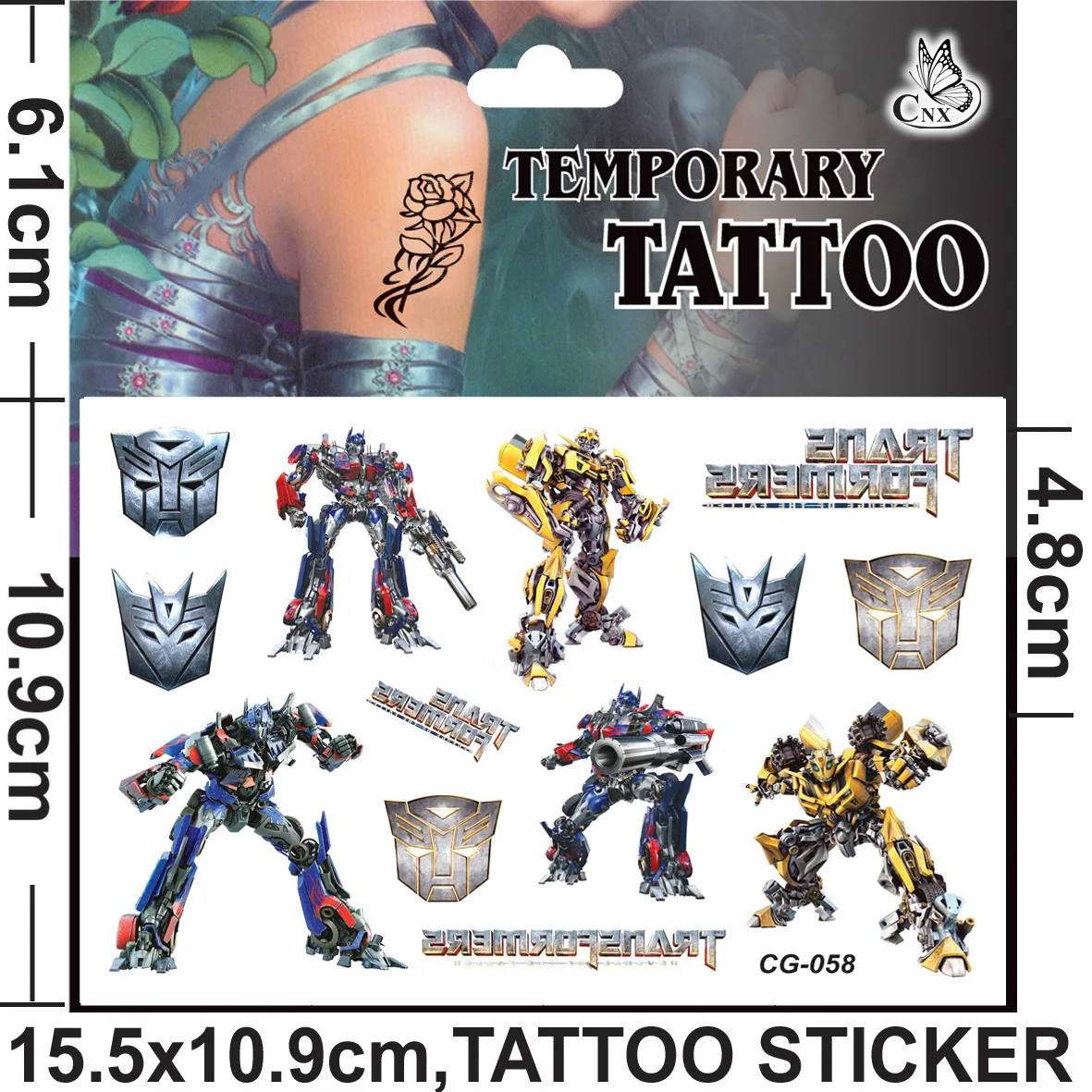 Transformers Stickers Car Sticker Toys for Boys Party Decoration Sticker Laptop Skin Sticker Children Tattoo Sticker Pack