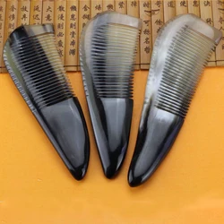 Massage Comb Handmade OX Buffalo Horn Comb for Hair Anti-Static Hair Brush for Gift Anti-static Scalp Health Comb Travel Size