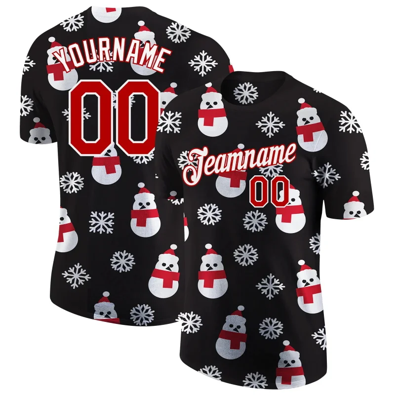 Dropshipping CUSTOM Name CHRISTMAS T Shirts 3D Print Tshirt For Men Women Short Sleeve PERFORMANCE T-SHIRT Sport Jersey image 2